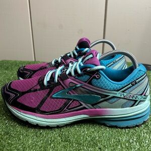 Size 9W- Brooks Ravenna 7 Deep Orchid/Caneel Bay/Aruba Blue women’s running